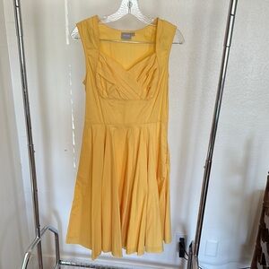 eShakti Yellow Midi Dress